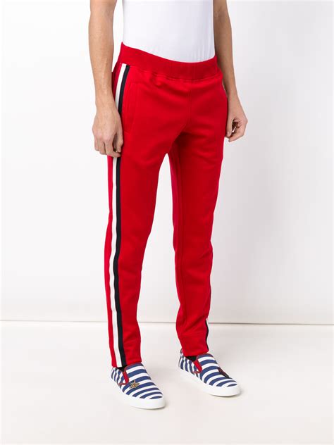 gucci track pants red men|gucci jogging pants.